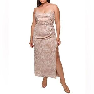Hutch Shibori Sequin Floral Dress Sand